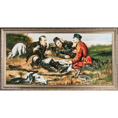 Картина гобелен 40x80 Охотники на привале / M012 / YH6012-07 /