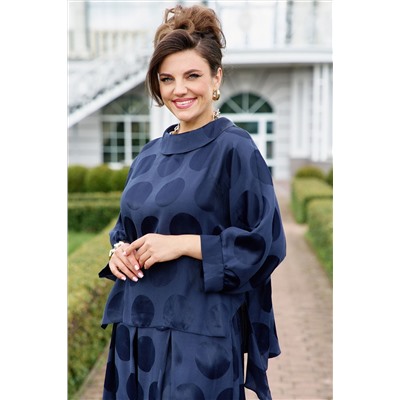 Блуза, брюки Vittoria Queen 25983 темно-синий