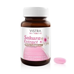 Омолаживающий комплекс с морским коллагеном и экстрактом сакуры Vistra Sakura extract 30 таблеток