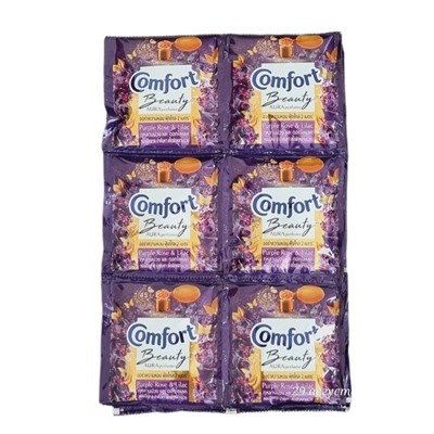 (Упаковка 24 шт) Кондиционер для стирки белья Comfort Beauty perfume softener Purple Rose and Lilic 17 мл x 24 шт