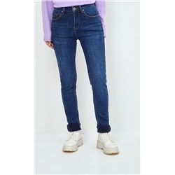 Джинсы утепленные женские P122-0137W d.blue
