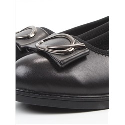 06-DYL74-1 BLACK Туфли женские (натуральная кожа)