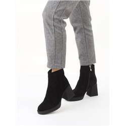 04-M3-9203 BLACK Ботильоны зимние женские (натуральная замша, натуральный мех)