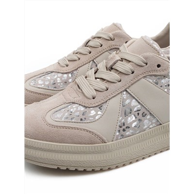 03-A1024-5 BEIGE Полуботинки спортивные женские (натуральная замша,натуральная кожа)