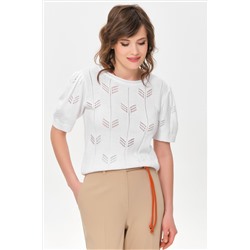 Блузка вязаная белая