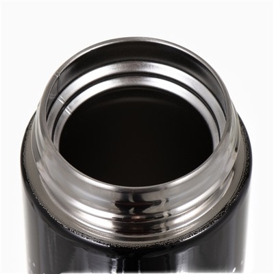 Термос Мастер К Basic, 500 мл, с ситечком, с датчиком температуры, сохраняет тепло 10 ч, нержавеющая сталь, синий, чёрный