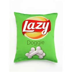Игрушка текстильная для собак "Lazy", 14 х 17 см, зеленая