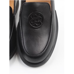 03-DLG13-1 BLACK Лоферы женские (натуральная кожа)