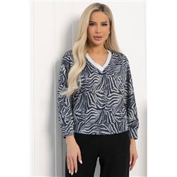 Джемпер Бери и беги (сине-серый) Б12680-7