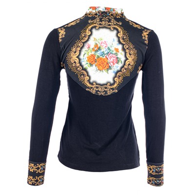 Женская блузка со стразами 249543 размер L-XL