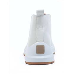 01-5280-2 WHITE Ботинки демисезонные женские (натуральная кожа, байка)