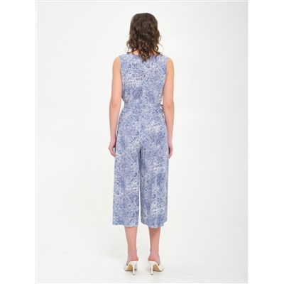 Комбинезон синий с поясом