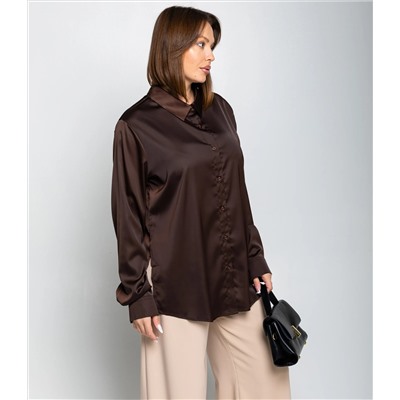 Рубашка #ОКТ085005, шоколадный