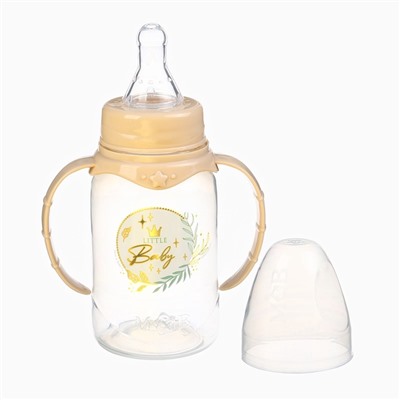 Бутылочка для кормления, новогодняя, Little Baby, классическое горло, с ручками, от 0 мес., 150 мл., цилиндр, M&B