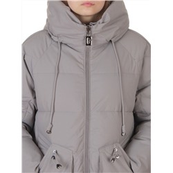 6615 GRAY Пальто зимнее женское (200 гр. холлофайбер)