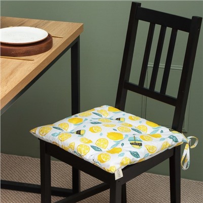 Подушка на стул «Этель. Лимонад» 42×42 см, хлопок, сатин, 110 г/м²