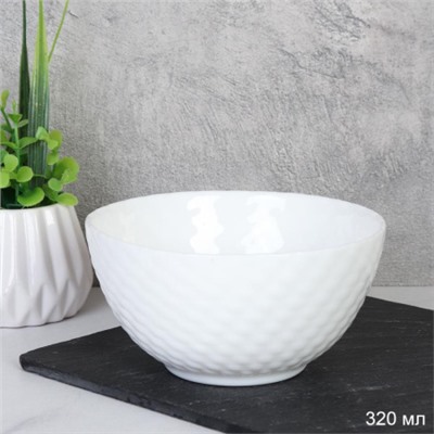 Салатник 320 мл 110 мм фактурный белый  WVW45Q (WHITE) уп 108