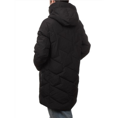 760 BLACK Пальто зимнее женское (170 гр. холлофайбер)