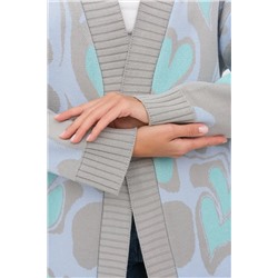 Кардиган Д 3443/серо-голубой