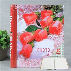Фотоальбом магнитный 20 листов Цветы / 031C /уп 40/микс 4 вида