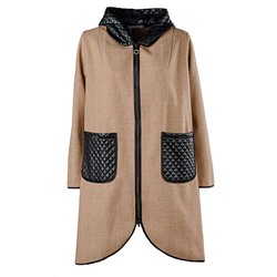 Женское пальто с капюшоном 249233 размер 50, 52, 54, 56, 58, 60