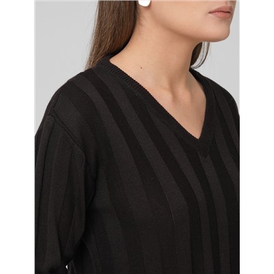 Джемпер вязаный чёрный