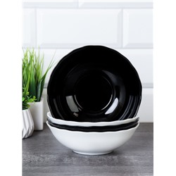 Набор суповых тарелок 4 штуки 480 мл Классика ИНЬ ЯНЬ  HW60 (WHITE)-B-LHBW60 (уп18