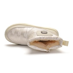 LD-750 Fashion T-B20-21-МП/Z Полусапожки женские бел нейлон+иск кожа, подклад иск мех