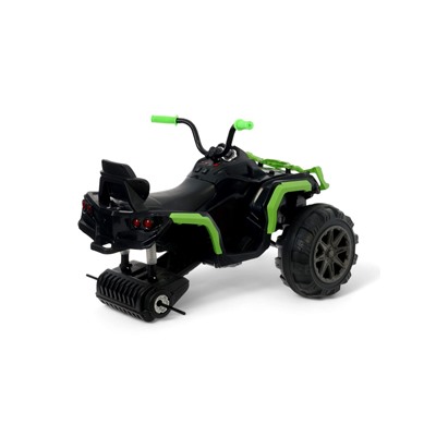 УЦЕНКА (ось не подходит (короткая), нет верхней решетки, потёртости) Электромобиль «Квадроцикл», 2 мотора, зелёная, без радиоуправления