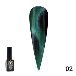 Гель лак 24D кошачий глаз Global Fashion 8 мл, 02