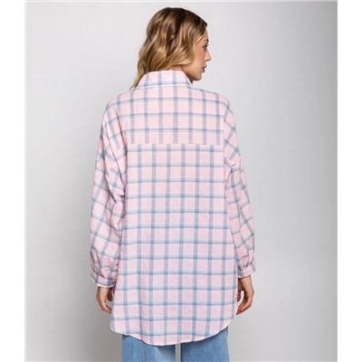 Рубашка #КТ22305, розовый