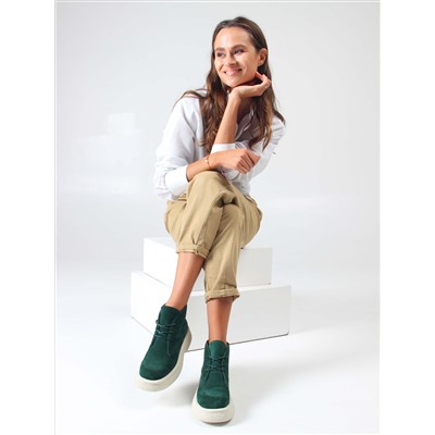 Ботинки ED'ART 308.агата'w. зеленый замша