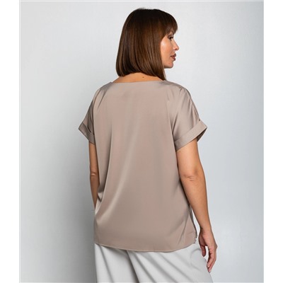 Блуза #ОКТ035001-1, тёмно-бежевый