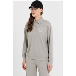 Джемпер-поло трикотажный с вышивкой