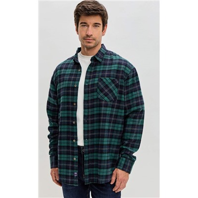 Рубашка F521-0460 green-blue