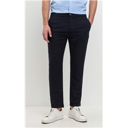 Брюки лен F211-0871 navy