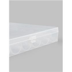 Органайзер для ниток, на 36 шпулек, 14.5×12×2.5 см, прозрачный