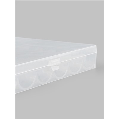 Органайзер для ниток, на 36 шпулек, 14.5×12×2.5 см, прозрачный