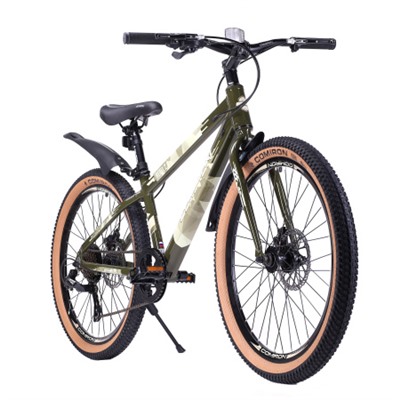 Велосипед 24" рама 13" 8sp COMIRON REBEL ригид милитари хаки