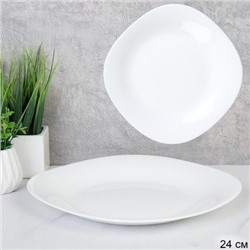 Тарелка квадратная 240 мм обеденная белая KWD95 white /уп 6/ 72/