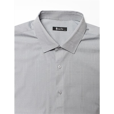008J Мужская рубашка JenTa светло-серая