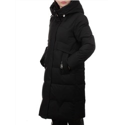 6813 BLACK Пальто зимнее женское (200 гр. холлофайбер)