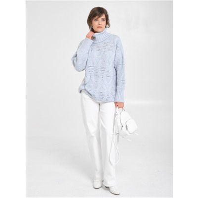 Свитер вязаный голубой