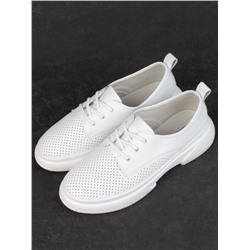 03-PDXL140-1 WHITE Кроссовки женские (натуральная кожа)