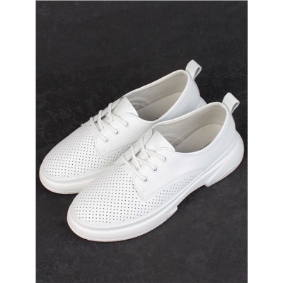 03-PDXL140-1 WHITE Кроссовки женские (натуральная кожа)