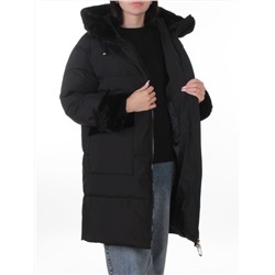 6093 BLACK Куртка зимняя женская оверсайз (200 гр. холлофайбер)