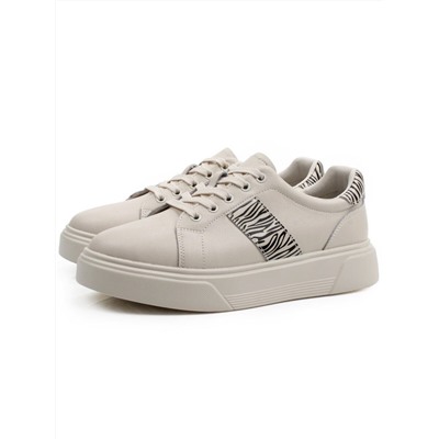 03-YC523-2 LT. BEIGE Полуботинки спортивные женские (натуральная кожа)
