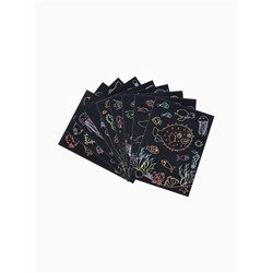 Гравюра блокнот "Морские жители", 9 листов, штихель