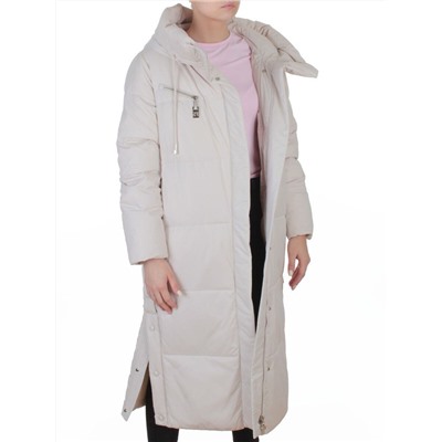 8310 LT. BEIGE Пальто зимнее женское (200 гр. холлофайбер)