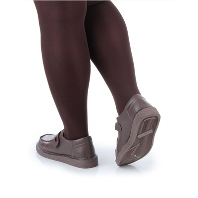 01-D7581-6 BROWN Ботинки демисезонные женские (натуральная кожа)